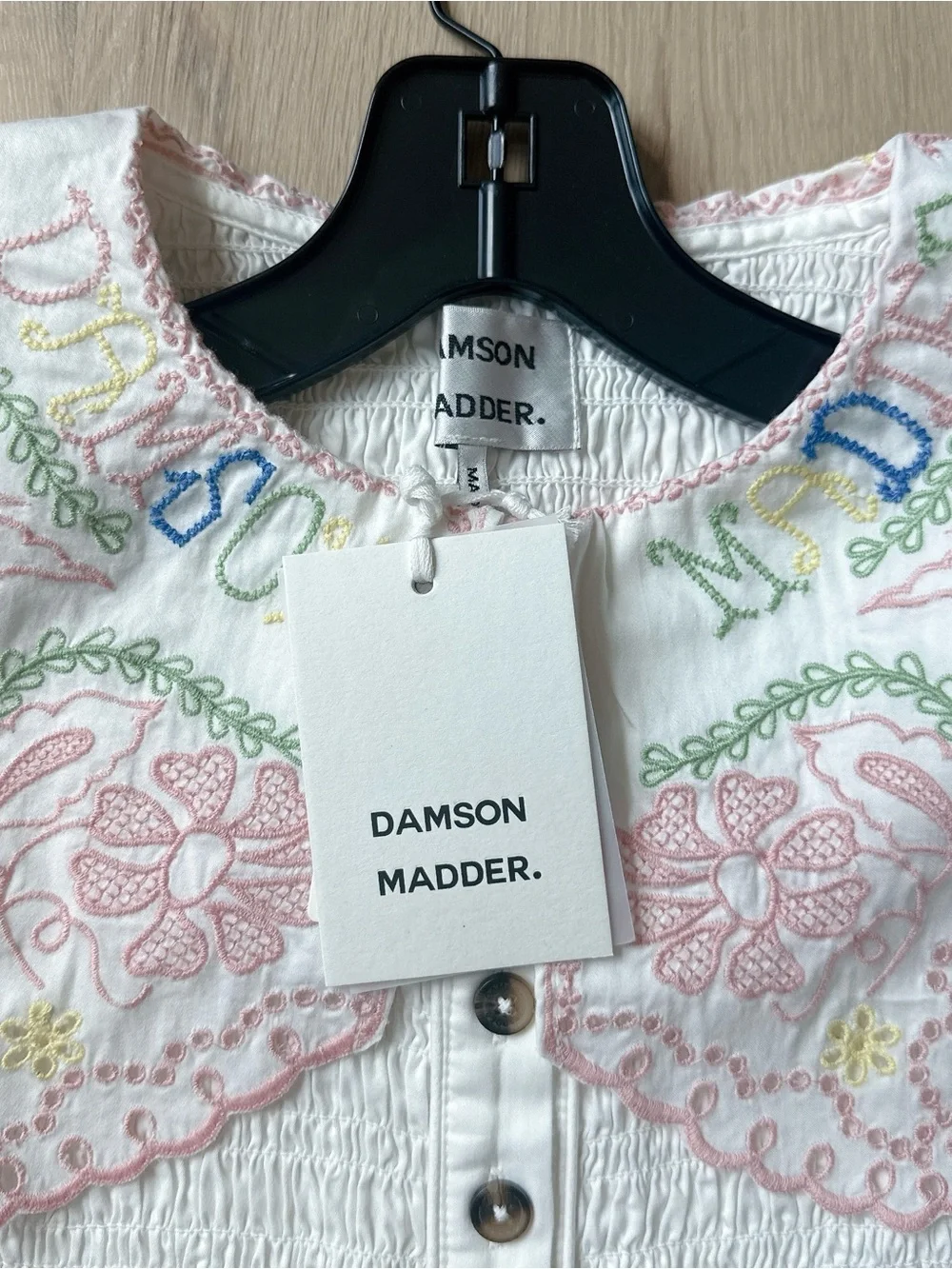 NWT DAMSON MADDER FERN EMBROIDERED BLOUSE - Picture 5 of 10